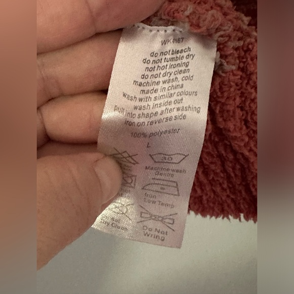 Wanna B Coral Aztec Mock Neck 3/4 Zip Pullover Sweater Women’s Size L Cozy Fall - Picture 10 of 12